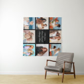 オリジナルの8枚の写真コラージュを作成して、あなたのメッセージを追加 タペストリー (インサイチュ(横))