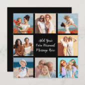 オリジナルの8枚の写真コラージュを作成して、あなたのメッセージを追加 ノートカード (正面/裏面)