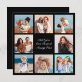 オリジナルの8枚の写真コラージュを作成して、あなたのメッセージを追加 招待状 (正面/裏面)