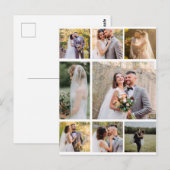 オリジナルの8枚写真ウェディングコラージュを作成 ポストカード (正面/裏面)