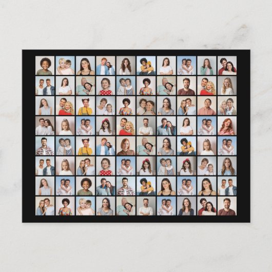 オリジナルの80枚写真コラージュを作成 ポストカード (正面)