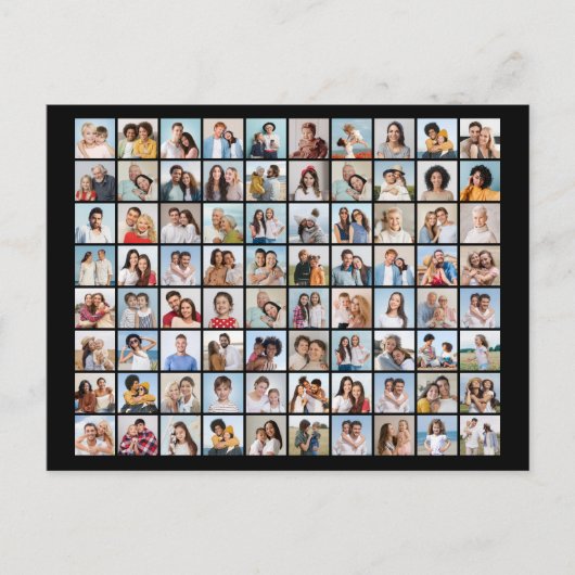 オリジナルの80枚写真コラージュを作成 ポストカード (正面)