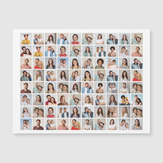 オリジナルの80枚写真コラージュマグネットカードを作成 (正面)