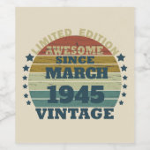 オリジナルの80歳の誕生日パーティー ワインラベル (シングルラベル)