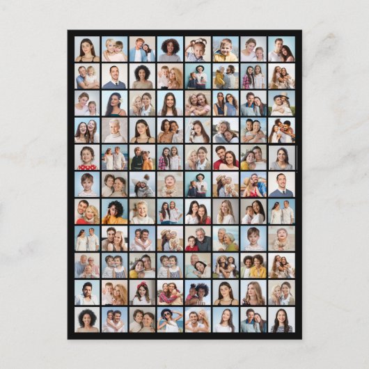 オリジナルの88枚の写真コラージュを作成する ポストカード (正面)