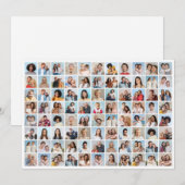 オリジナルの88枚写真コラージュを作成しよう 招待状 (正面/裏面)