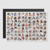 オリジナルの88枚写真コラージュマグネットカードを作成しよう マグネット招待状 (正面/裏面)