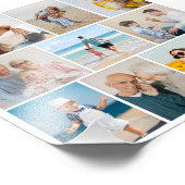 オリジナルの9枚の写真コラージュ写真の拡大 フォトプリント (角)