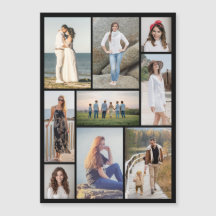 オリジナルの9枚の写真コラージュ磁石カードを作成する