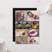オリジナルの9枚写真コラージュをデザインしよう カード (正面/裏面インサイチュ)