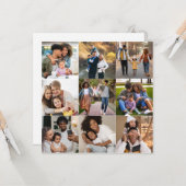 オリジナルの9枚写真コラージュをデザインしよう カード (正面/裏面インサイチュ)