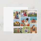 オリジナルの9枚写真コラージュを作成しよう ノートカード (正面/裏面)