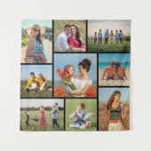 オリジナルの9枚写真コラージュを作成 タペストリー (正面)