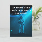 オリジナルの「宇宙に匹敵する」結婚式招待状 招待状 (スタンド正面)