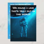 オリジナルの「宇宙に匹敵する」結婚式招待状 招待状 (正面/裏面)