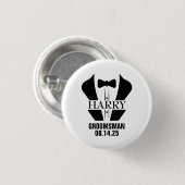 オリジナルの groom へのギフト 缶バッジ (正面&裏面)