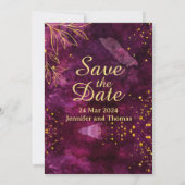 オリジナルの「Save the Date」ウェディングを作成 招待状 (裏面)
