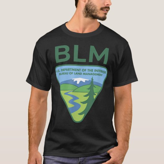 オリジナルのBLM -- 土地管理局 Tシャツ (正面)