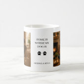 オリジナルのHome is where my dog is 写真を作成 コーヒーマグカップ (中央)