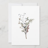 オリジナルのWinterberry Rustic Bohoを追加 招待状 (裏面)