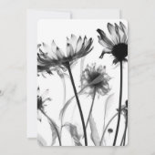 オリジナルのX-Ray+Wildflowers+B&W+ウェディング 招待状 (裏面)