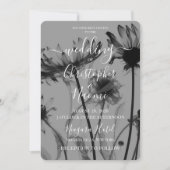 オリジナルのX-Ray+Wildflowers+B&W+ウェディング 招待状 (正面)
