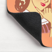 オリジナルは生きているレトロのお母さんのユーモアのために母乳で育てます マウスパッド (コーナー)