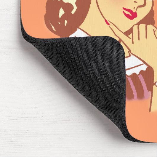 オリジナルは生きているレトロのお母さんのユーモアのために母乳で育てます マウスパッド (コーナー)