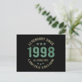 オリジナルは1998年から ヴィンテージ伝説の誕生日ギフト ポストカード (スタンド正面)