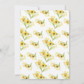 オリジナルひまわり水彩画 ブライダルシャワー お礼のカード サンキューカード (裏面)