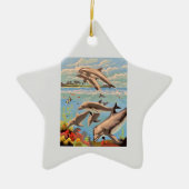 オリジナルよくはしゃぐドルフィンズ、若手芸術家 | セラミックオーナメント (正面)