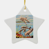 オリジナルよくはしゃぐドルフィンズ、若手芸術家 | セラミックオーナメント (裏面)