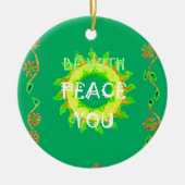 オリジナルを作成しよう ハッピーデイ 平和があなたと共に オーナメント (正面)