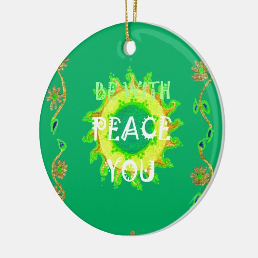 オリジナルを作成しよう ハッピーデイ 平和があなたと共に オーナメント (左)