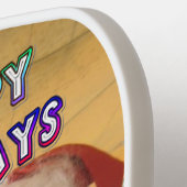 オリジナルを作成する 幸せなクリスマスをお過ごしください  ピックルボールラケット (左詳細)