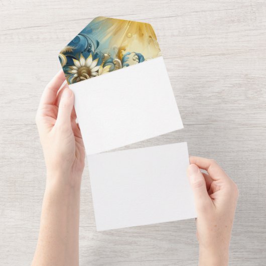 オリジナルを作成 オールインワン招待状 (貼ってはがせる)