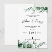 オリジナルを作成 - グリーンに セーブザデート (正面/裏面)