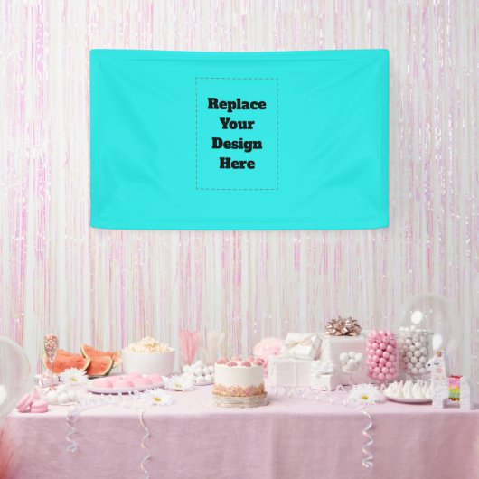 オリジナルを作成 - シアン 横断幕 (パーティー)