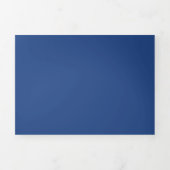 オリジナルを作成 - ディープブルー 三つ折り招待状 (カバー)