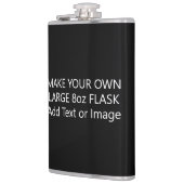 オリジナルを作成 自分のテキストまたは写真を追加 大きな8oz フラスク (左)