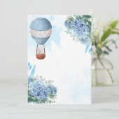 オリジナルを入力 自分の象のホットエアバルーン 招待状 (スタンド正面)