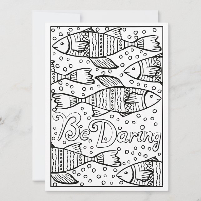 オリジナルを飾ろう Be Daring 魚たちをカラフルに 自分で色を塗る (正面)