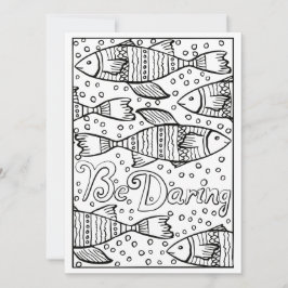 オリジナルを飾ろう Be Daring 魚たちをカラフルに 自分で色を塗る