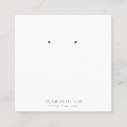 オリジナルアクセサリーイヤリングディスカード スクエア名刺 (正面)