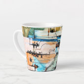 オリジナルアクリル絵を描系 カフェラテマグ (左アングル)