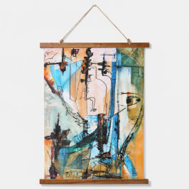 オリジナルアクリル絵を描系 吊り下げ型タペストリー