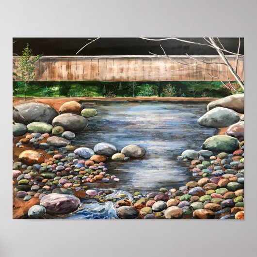 オリジナルアクリル絵画ランドスケープ/ブルック ポスター (正面)