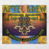 オリジナルアステカアメリカンビールを醸造する ビールラベル (シングルラベル)