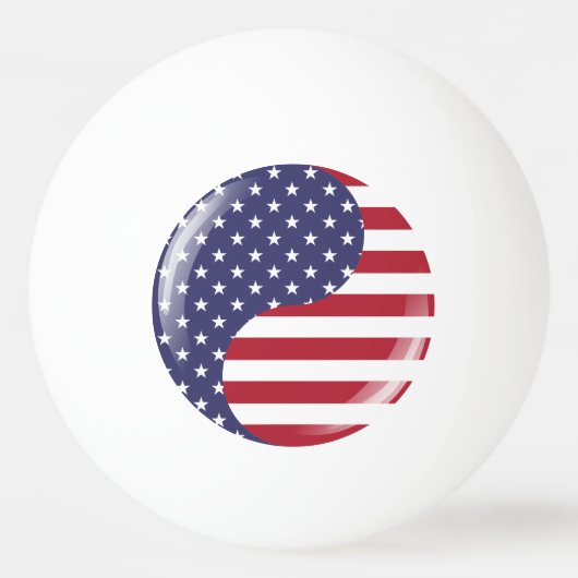 オリジナルアメリカ愛国的英陽シンボル 卓球ボール (正面)