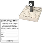 オリジナルアーティストのAuthenticity Stamp ラバースタンプ (押印)